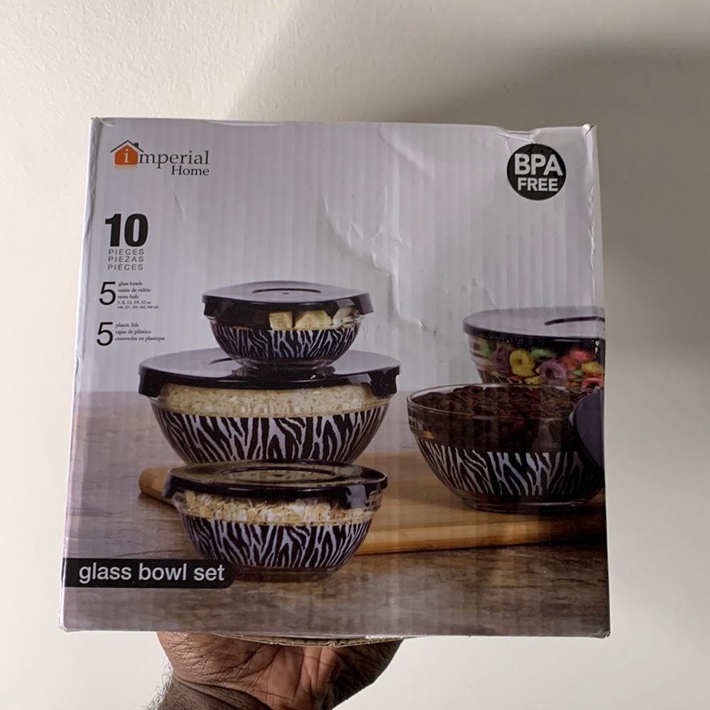 Imperial Home Glass Bowl Set (10 Pieces) [BRAND NEW]